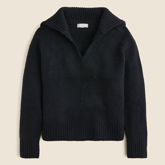 J. Crew Sweaters - NWT J.Crew Johnny-collar Sweater with Ribbed Trim
